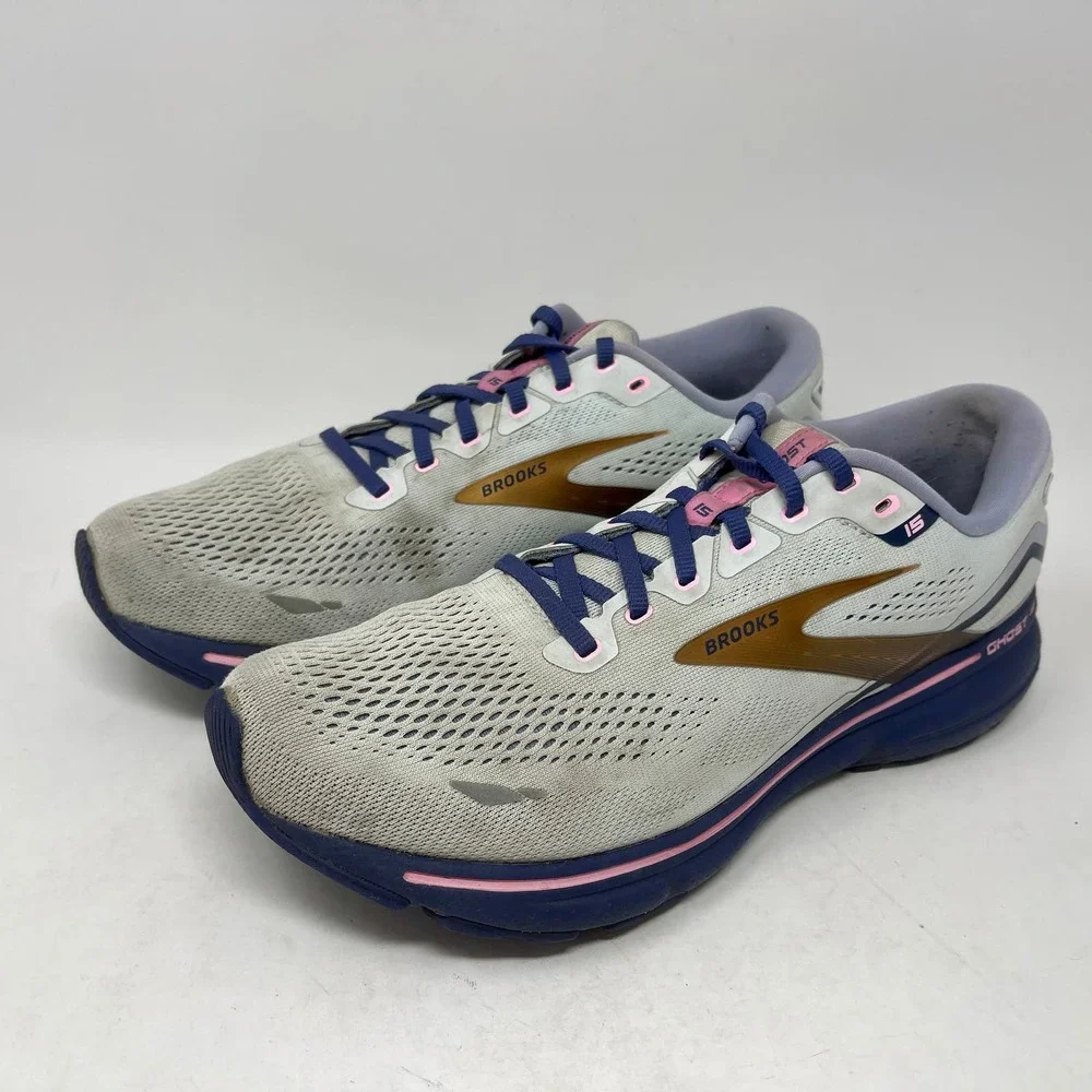 Brooks Ghost 15 Run Shoes Mens Sz 13 Gray Gold 6,4,8:I.5.4 0